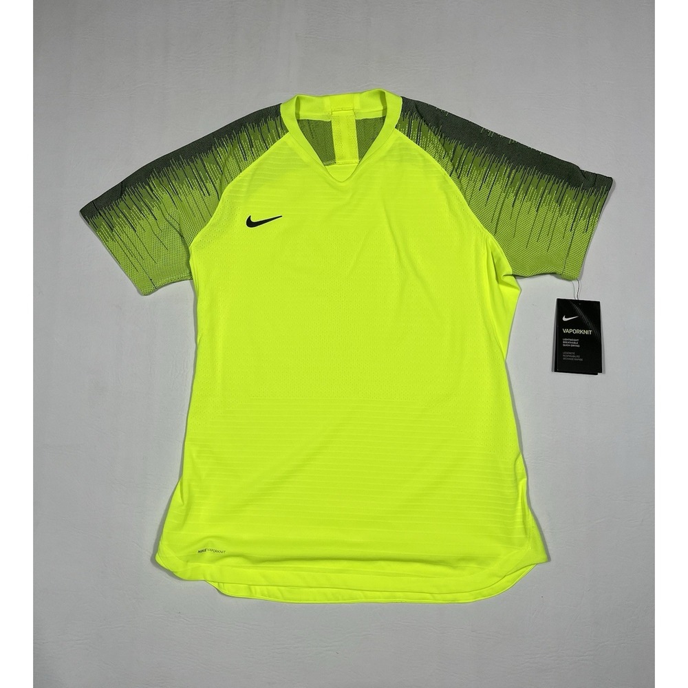Nike Vaporknit II Soccer Jersey Womens Medium Volt Yellow Shirt AQ2727-702